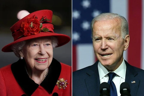 Nữ hoàng Anh Elizabeth và Tổng thống Mỹ Joe Biden. (Nguồn: Getty)