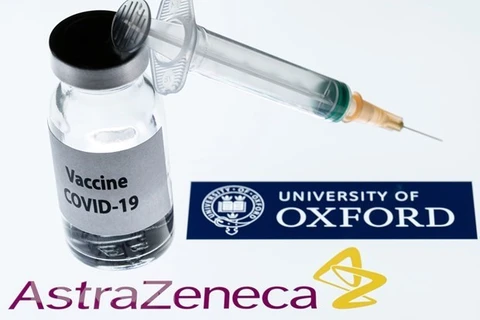 Hình ảnh mô phỏng vắcxin ngừa COVID-19 của AstraZeneca/Đại học Oxford. (Ảnh: AFP/TTXVN) 