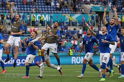 Italy lập nên kỷ lục mới tại EURO 2020. (Ảnh: AFP/TTXVN) 