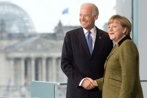 Tổng thống Mỹ Joe Biden và Thủ tướng Đức Angela Merkel. (Nguồn: dw.com)