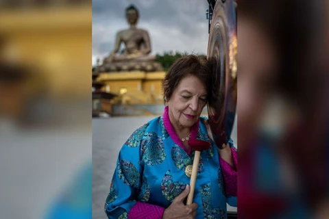 Bà Fran Bak, người Mỹ là du khách duy nhất được đến Bhutan sau dịch. (Nguồn: CNN)