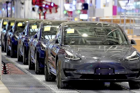 Nhà máy của hãng xe điện Tesla tại Thượng Hải. (Ảnh: Reuters) 