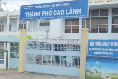 Trường Trung học phổ thông thành phố Cao Lãnh, tỉnh Đồng Tháp. (Nguồn: VOV)