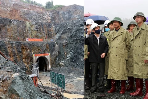 Phó Thủ tướng Lê Văn Thành kiểm tra công trường thi công Nhà máy Thủy điện Hòa Bình mở rộng. (Nguồn: baochinhphu.vn) 