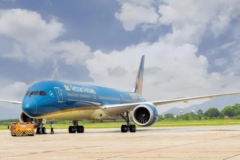 Máy bay của Vietnam Airlines. (Ảnh: CTV/Vietnam+) 