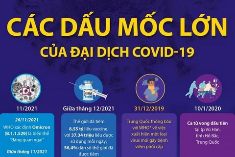 [Infographics] Những dấu mốc lớn của đại dịch COVID-19