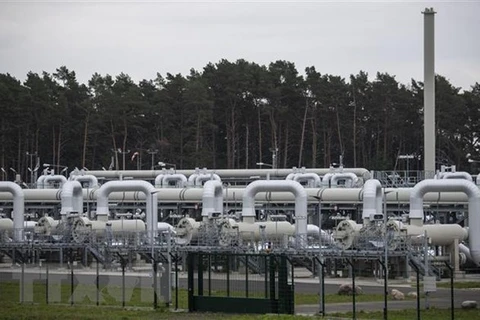 Hệ thống đường ống dẫn khí đốt trong dự án Dòng chảy phương Bắc 2 tại Lubmin, Đức ngày 21/9. (Ảnh: AFP/TTXVN)