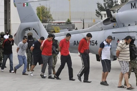 Các thành viên của băng nhóm ma túy Jalisco Nueva Generación bị bắt giữ ở Mexico. (Nguồn: eldiario.es)