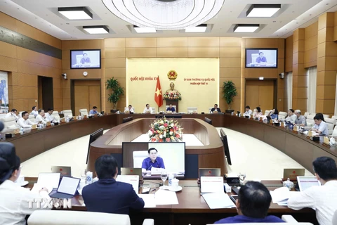 Quang cảnh phiên họp thứ 11 Ủy ban Thường vụ Quốc hội. (Ảnh: Doãn Tấn/TTXVN)
