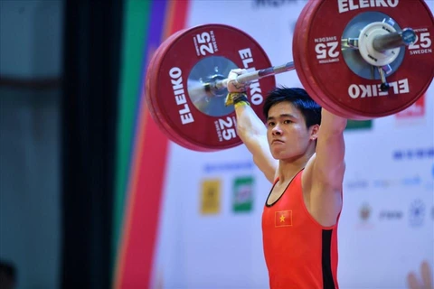 Lực sỹ Nguyễn Ngọc Trung giành Huy chương Đồng Cử tạ hạng cân 61kg