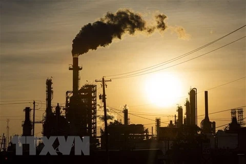 Một cơ sở lọc dầu ở Houston, bang Texas, Mỹ. (Ảnh: AFP/TTXVN) 