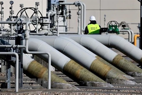 Đường ống dẫn khí đốt Dòng chảy phương Bắc 1 tại Lubmin, Đức, ngày 8/3/2022. (Ảnh: Reuters/TTXVN)