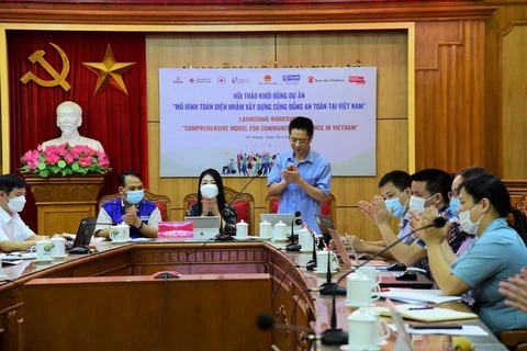 Lễ khởi động dự án xây dựng cộng đồng an toàn tại Hà Giang. (Nguồn: Plan International Việt Nam)