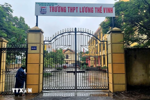 Trường THPT Lương Thế Vinh (thành phố Cẩm Phả, tỉnh Quảng Ninh). (Ảnh: Thanh Vân/TTXVN)