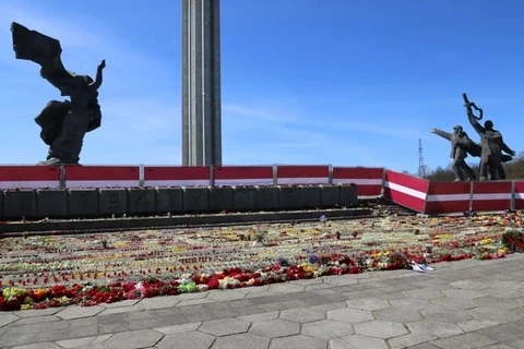 Tượng đài chiến sỹ Liên Xô ở Latvia. (Nguồn: Getty)