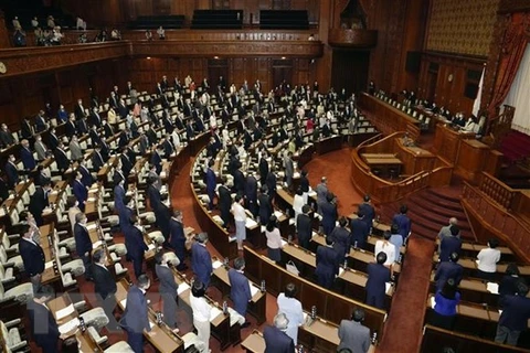 Toàn cảnh phiên họp Thượng viện Nhật Bản tại Tokyo. (Ảnh: Kyodo/TTXVN)