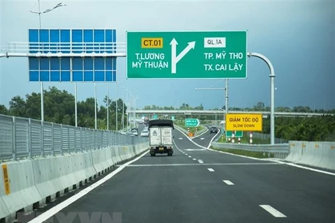 Đường cao tốc Trung Lương-Mỹ Thuận. (Ảnh: Hồng Đạt/TTXVN) 