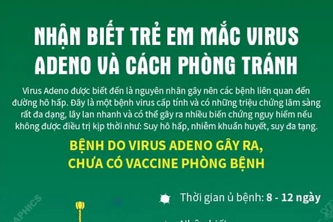[Infographics] Nhận biết trẻ em mắc virus Adeno và cách phòng tránh