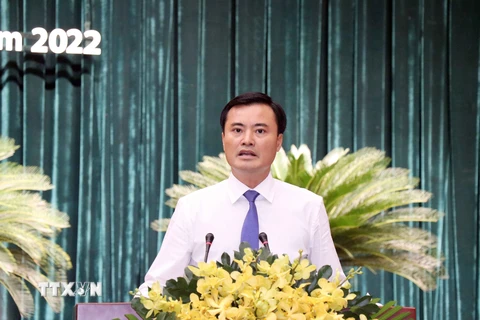 Ông Bùi Xuân Cường được bầu giữ chức Phó Chủ tịch UBND Thành phố Hồ Chí Minh. (Ảnh: Xuân Khu/TTXVN)
