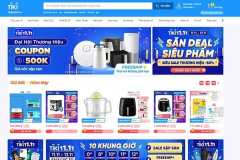 Giao diện trang thương mại điện tử Tiki. (Ảnh chụp màn hình) 