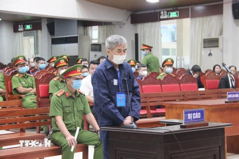 Bị cáo Phan Thanh Hữu, đối tượng hưởng lợi nhiều nhất trong vụ án thu lợi bất chính 156,2 tỷ đồng. (Ảnh: TTXVN phát)
