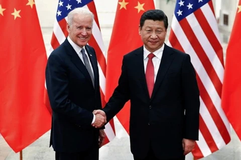 Chủ tịch Trung Quốc Tập Cận Bình (phải) và Tổng thống Mỹ Joe Biden. (Nguồn: Getty Images)