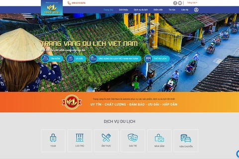 Trang vàng du lịch Việt Nam là nền tảng kết nối giữa nhà cung cấp dịch vụ và khách hàng. (Ảnh chụp màn hình) 