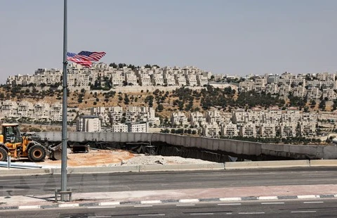Khu định cư Har Homa của Israel ở Đông Jerusalem, ngày 12/7/2022. (Ảnh: AFP/TTXVN) 