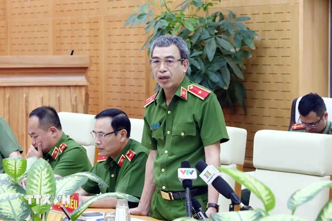 Thiếu tướng Nguyễn Văn Thành, Phó Cục trưởng Cục Cảnh sát điều tra tội phạm về tham nhũng, kinh tế, buôn lậu. (Ảnh: Phạm Kiên/TTXVN) 
