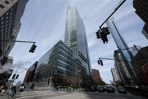 Trụ sở ngân hàng Goldman Sachs ở New York, Mỹ. (Ảnh: AFP/TTXVN) 