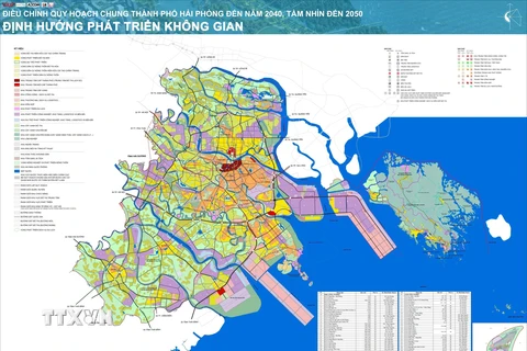 Điều chỉnh Quy hoạch chung thành phố Hải Phòng đến năm 2040, tầm nhìn đến năm 2050. (Ảnh: TTXVN phát)