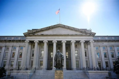 Trụ sở Bộ Tài chính Mỹ ở Washington DC. (Ảnh: AFP/TTXVN) 
