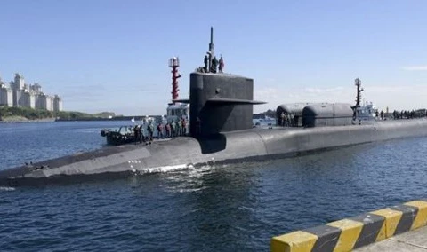 Tàu ngầm USS Michigan. Ảnh minh họa. (Nguồn: Korea Times) 