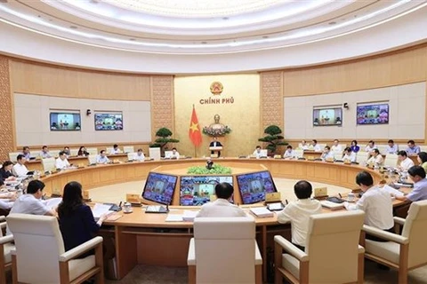 Phiên họp Chính phủ thường kỳ tháng 6/2023. (Ảnh: Dương Giang/TTXVN) 