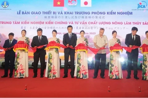 Lễ khai trương Trung tâm Kiểm nghiệm Nông Lâm Thủy sản. (Nguồn: BNEWS/TTXVN) 