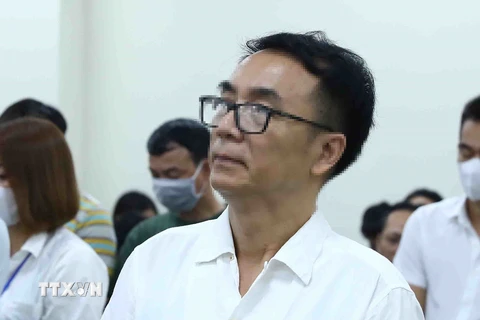 Bị cáo Trần Hùng, cựu Phó Cục trưởng Cục Quản lý thị trường (Bộ Công Thương) bị phạt 9 năm tù về tội Nhận hối lộ. (Ảnh: Phạm Kiên/TTXVN)