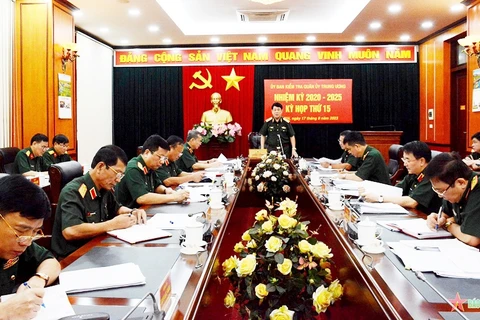 Ủy ban Kiểm tra Quân ủy Trung ương nhiệm kỳ 2020-2025 tổ chức Kỳ họp thứ 15. (Nguồn: Báo Quân đội Nhân dân)