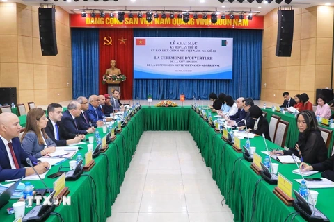 Quang cảnh Kỳ họp thứ 12 Ủy ban Liên Chính phủ Việt Nam-Algeria. (Ảnh: Tuấn Anh/TTXVN)
