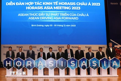 Khai mạc Diễn đàn Hợp tác Kinh tế Horasis Châu Á năm 2023 tại Bình Dương. (Ảnh: Dương Chí Tưởng/TTXVN) 