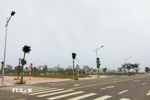 Thửa đất tại thôn Chu Trần, xã Tiến Thịnh, huyện Mê Linh. (Ảnh: Minh Nghĩa/TTXVN)
