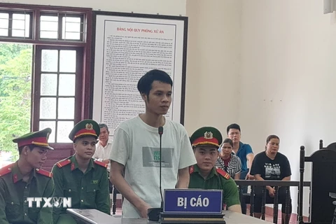 Bị cáo Hà Văn Tuấn tại phiên tòa xét xử. (Ảnh: Vũ Hà/ TTXVN)