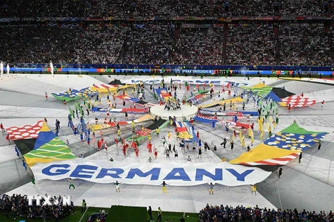 Lễ khai mạc Vòng chung kết Euro 2024 trên sân vận động Allianz Arena ở thành phố Munich (Đức) ngày 14/6/2024. (Ảnh: Ahram Online/ TTXVN)