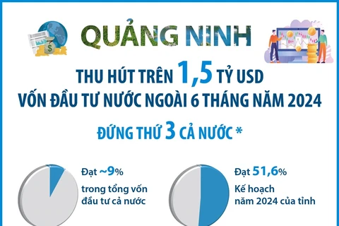 Quảng Ninh thu hút trên 1,5 tỷ USD vốn đầu tư nước ngoài 6 tháng năm 2024 