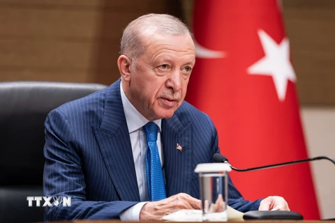 Tổng thống Thổ Nhĩ Kỳ Recep Tayyip Erdogan. (Ảnh: AA/TTXVN)