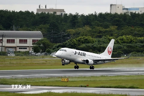 Máy bay cất cánh từ sân bay Miyazaki ở Tây Nam Nhật Bản ngày 3/10/2024. (Ảnh: Kyodo/TTXVN)