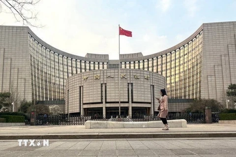 Trụ sở Ngân hàng Nhân dân Trung Quốc (PBOC) tại Bắc Kinh. (Ảnh: Getty Images/ TTXVN)