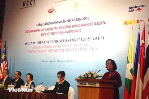 Diễn đàn Doanh nhân nữ ASEAN 2015: Biến cơ hội thành hiện thực 