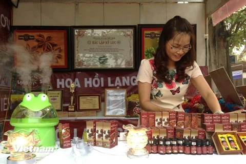 Sản phẩm hàng Việt Nam tại hội chợ Tự hào hàng Việt Nam, năm 2014 (Ảnh: Vietnam+)