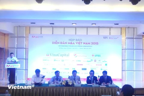 Họp báo thông tin về Diễn đàn M&A Việt Nam 2015 (Ảnh: PV/Vietnam+)