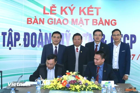 Life​TV và Tập đoàn Mỹ Sơn ký kết hợp tác xây dựng Trung tâm khởi nghiệp sáng tạo trong lĩnh vực số. (Ảnh: PV/Vietnam+)